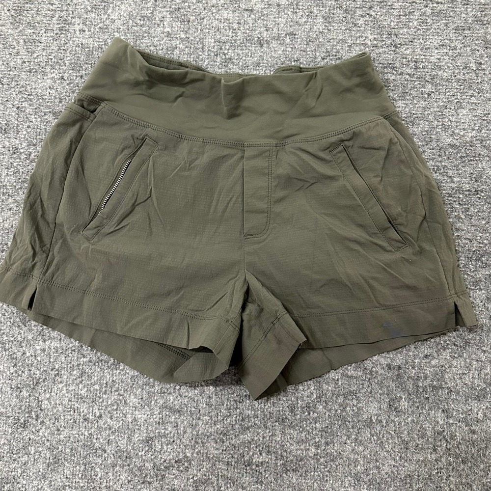 Athleta Shorts Womens Size 2 Olive Green Trekkie North Hiking Athletic Outdoor